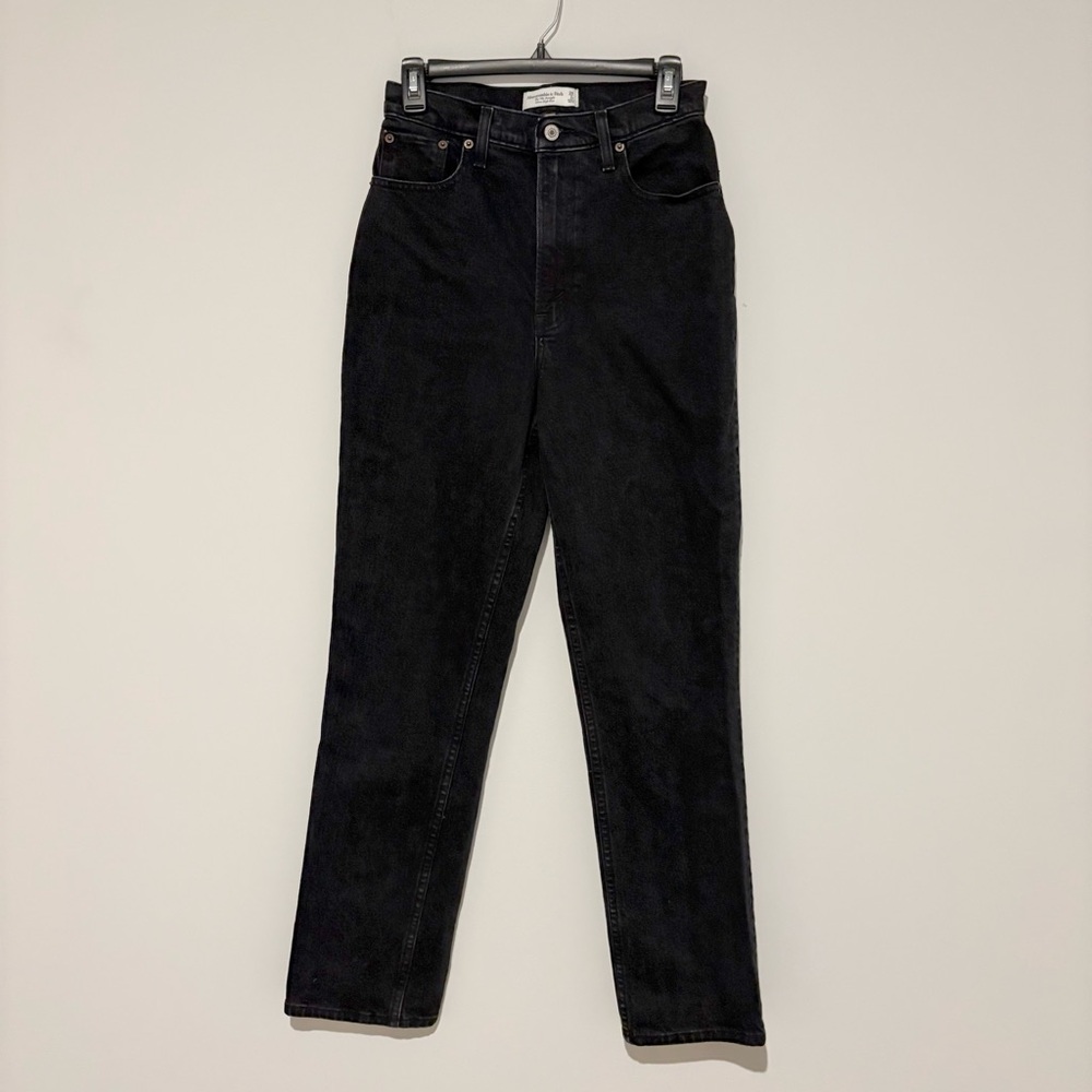 Abercrombie & Fitch Vintage Ultra High Rise 90s Straight Jean saturated‎ black 2